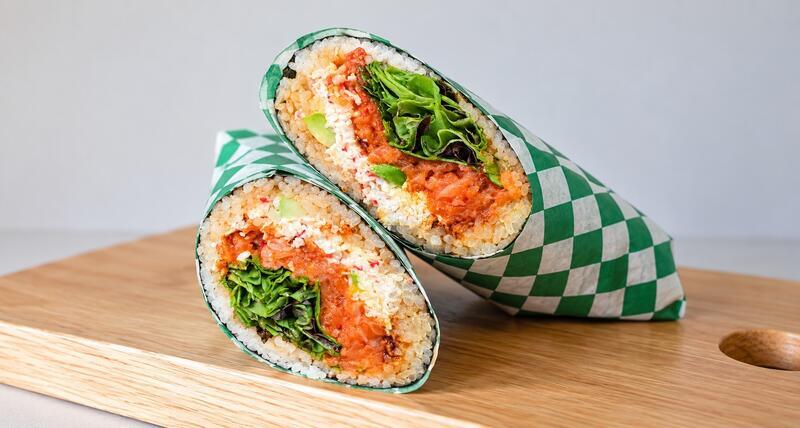 Dancing Salmon Sushi Burrito
